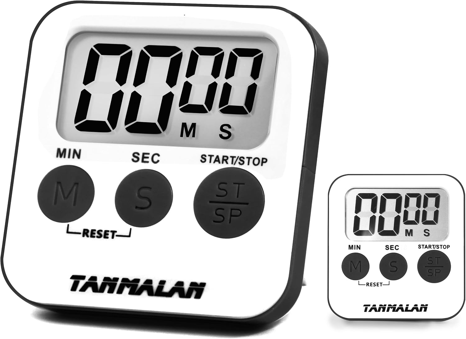 Tanmalan Kitchen Timer for Cooking Loud Alarm, Large Display, Auto Memory Loud Alarm, Large Display,Big Button，for Kids for Teacher Classroom Must Haves,Count Down-up,Easy to use (6.0-Grey)