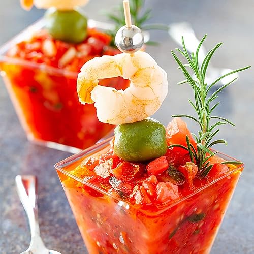 Miniatura 3 de Restaurantware Taza Kova pequeña cuadrada de plástico transparente de 4 oz - 2 14" x 2 14" x 2" - Caja de 100 unidades