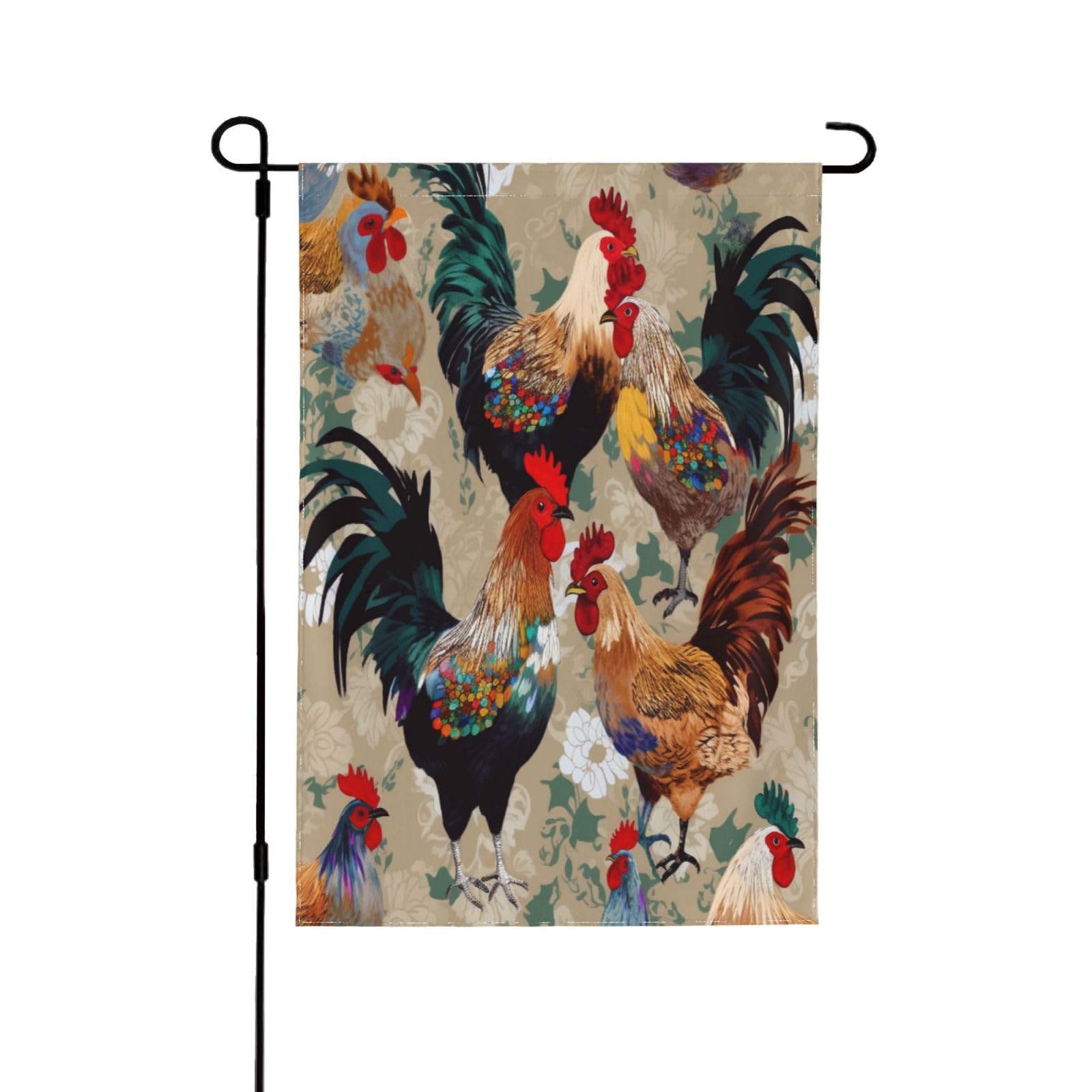 Drapeau de jardin coq ultra résistant qui ne ternit pas au soleil
