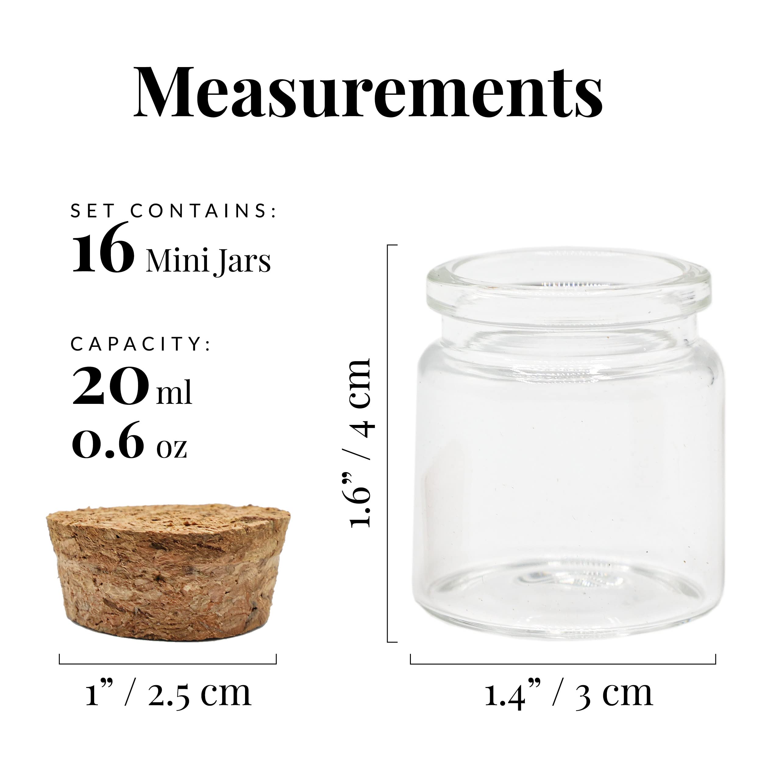 20 Mini Bottiglie Vetro Con Tappo Sughero - 13x24mm, Per Bomboniere, Spezie E Decorazioni - Foto 4