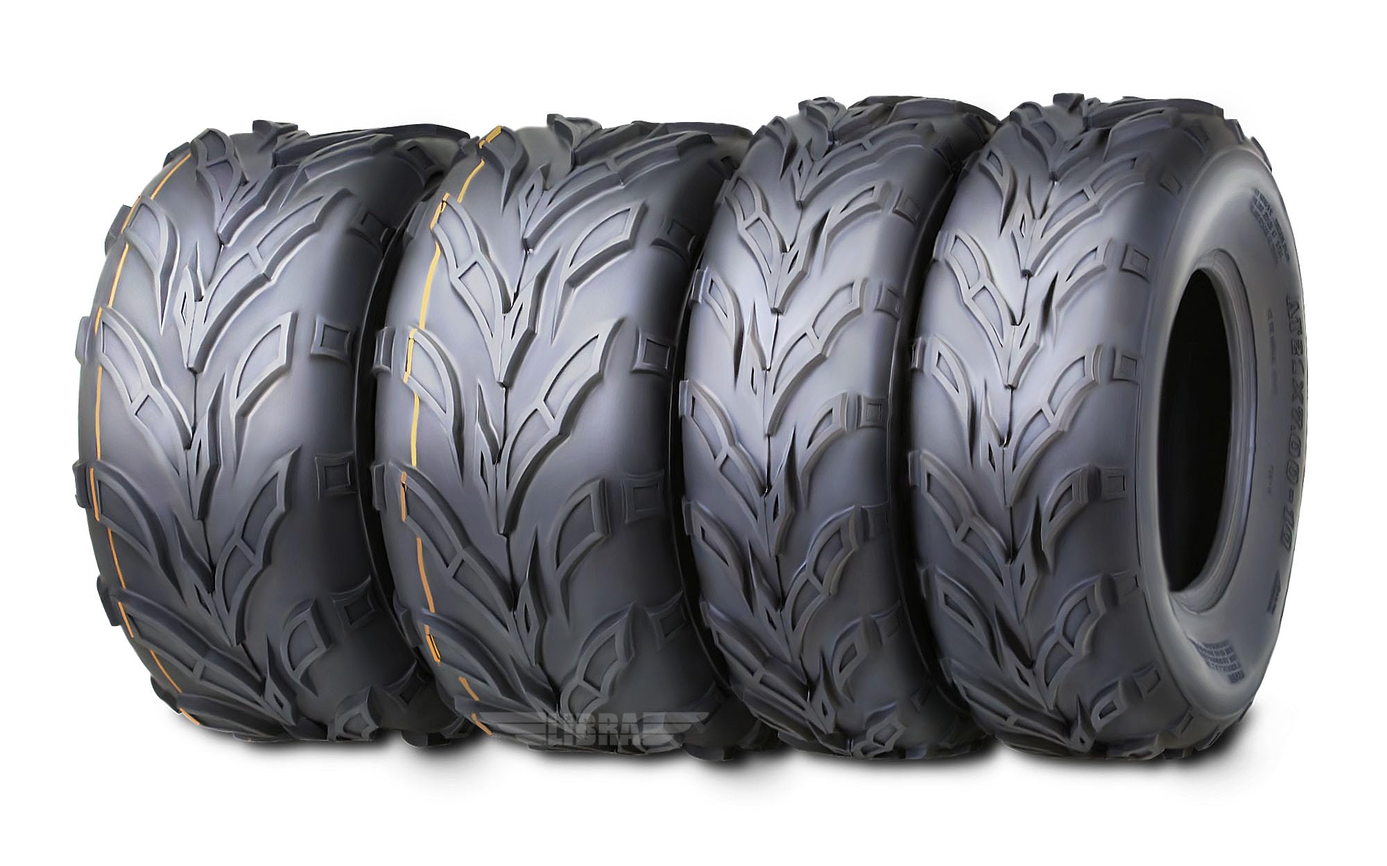 Full Set 22x7-10 Front & 22x11-10 Rear WANDA Sport ATV Tires 22x7x10