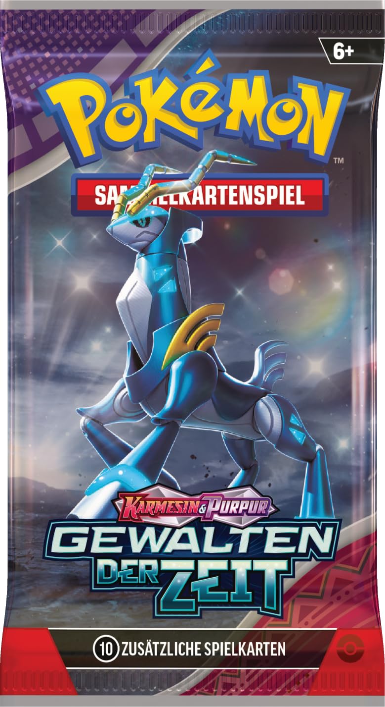 Pokémon-Sammelkartenspiel: Boosterpack-Display-Box Karmesin & Purpur – Gewalten der Zeit (36 Boosterpacks)