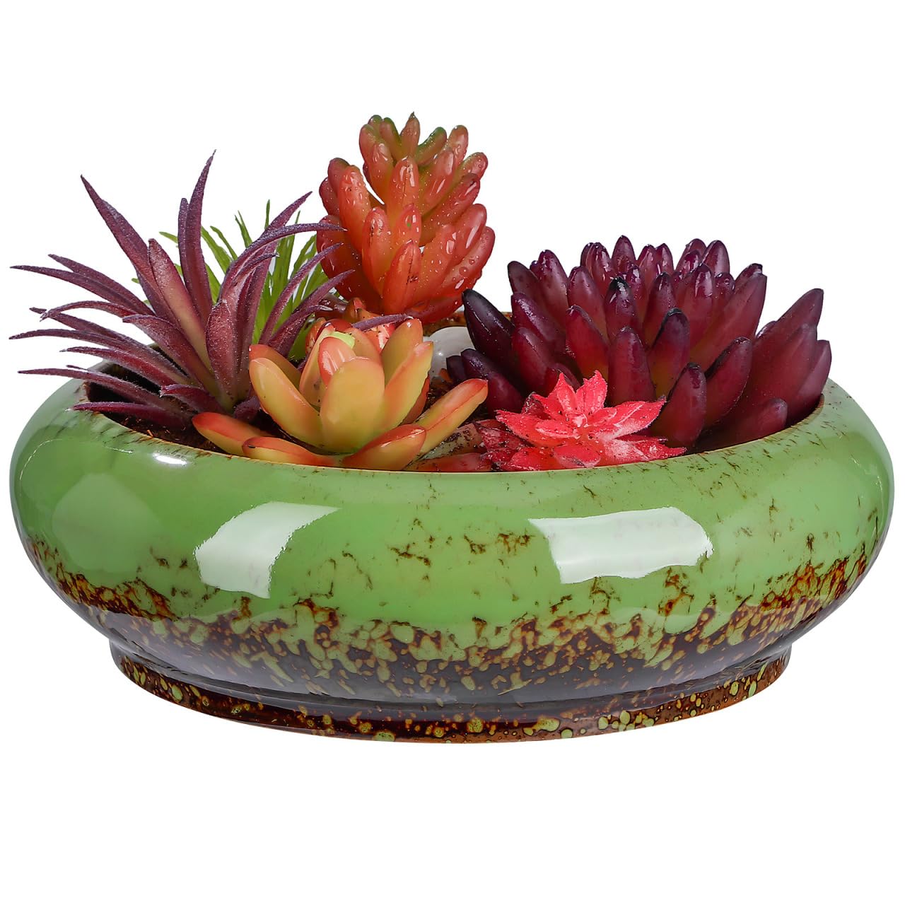 Pot rond en céramique mini jardinière Happyyami table salon