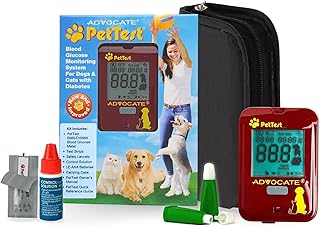 PetTest Glucose Monitoring Kit for Dogs & Cats - Classic Beginner Diabetic Pet Blood Sugar Check Kit - Includes Classic Gl...