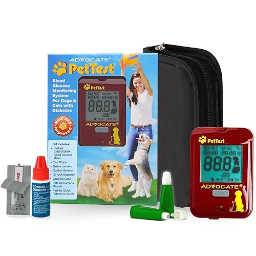 PetTest Kit de monitoreo de glucosa para principiantes para perros y gatos, equipo de control de azúcar en sangre para mascotas diabéticas, incluye