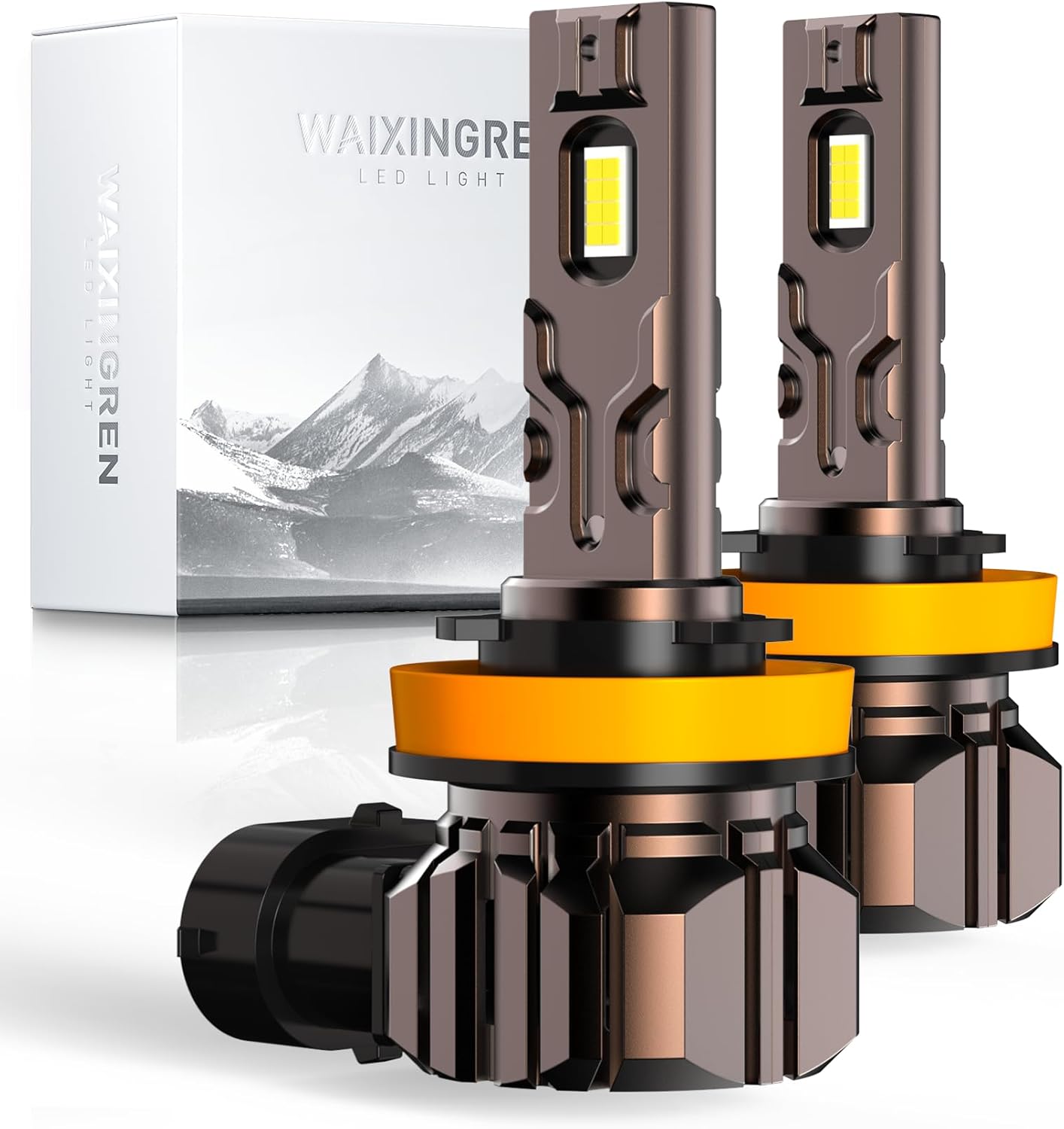 WAIXINGREN H11 led headlight bulb, 26000LM Super Bright 6500K Cool ...