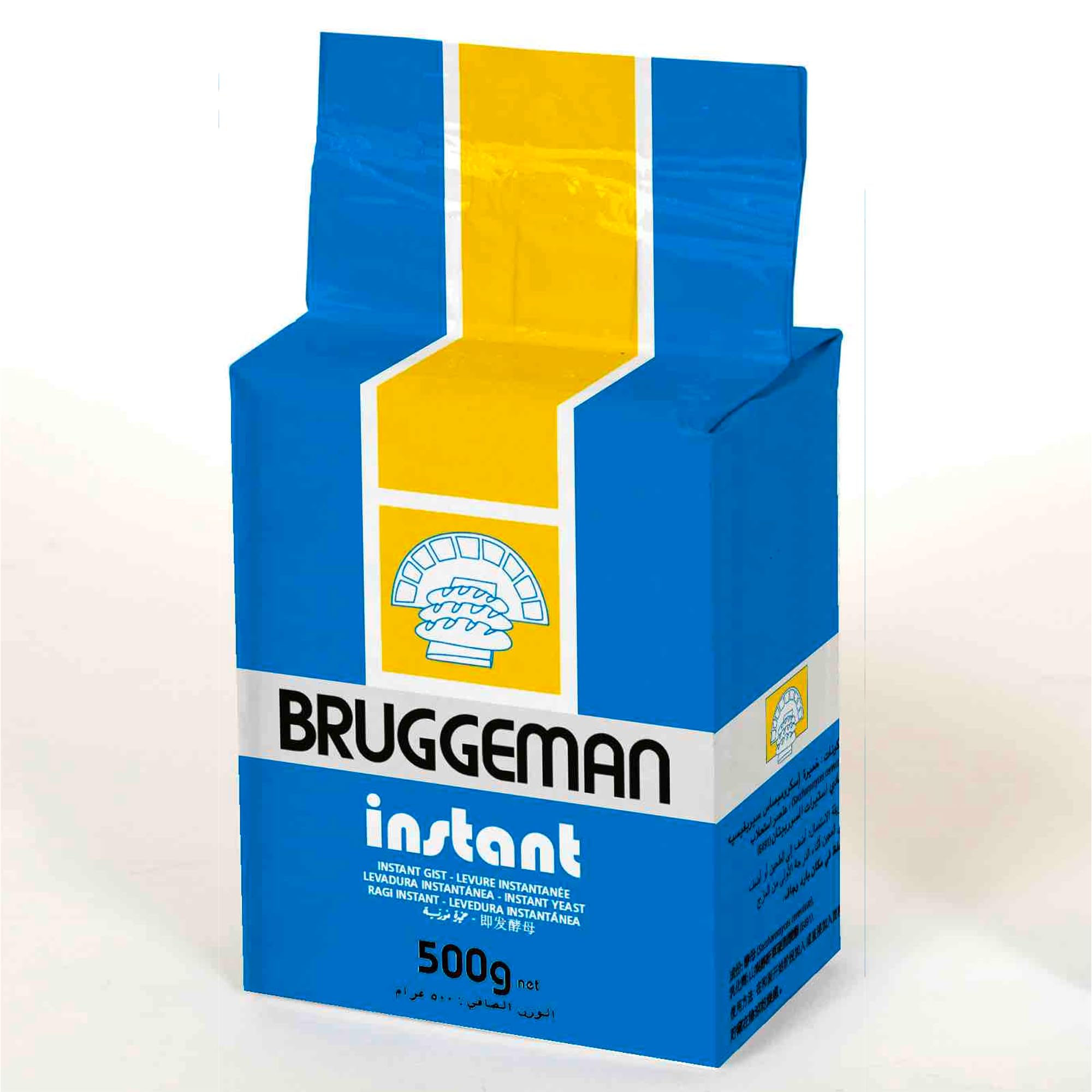BRUGGEMAN INSTANT - Levadura de panadero seca instantánea 500 g. Fermentación Rápida y Resultados Perfectos para Todos Sus Panes y Pastelería