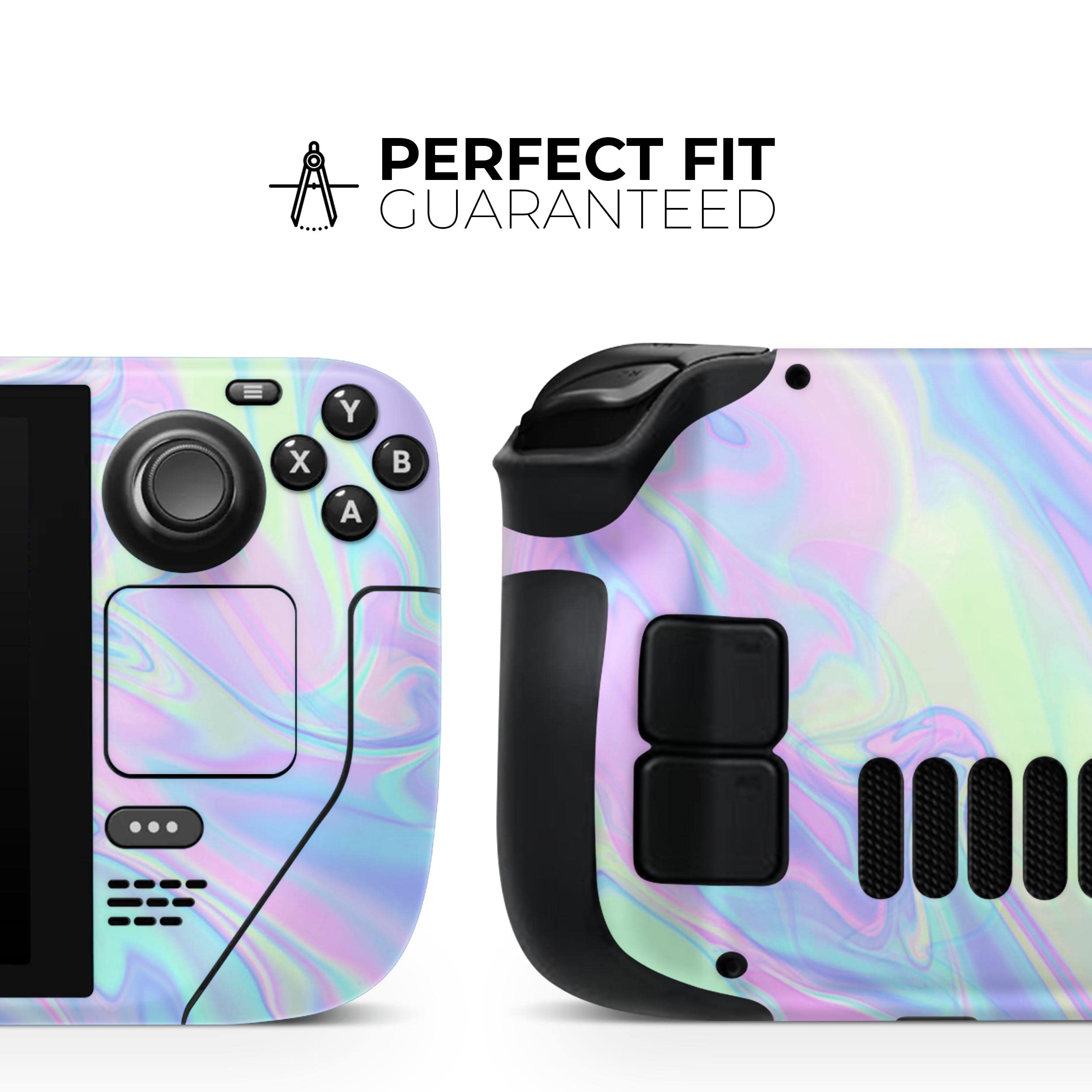 Design Skinz - Compatible with Steam Deck - Skin Decal Protective Scratch-Resistant Removable Vinyl Wrap Cover - Iridescent Dahlia v1