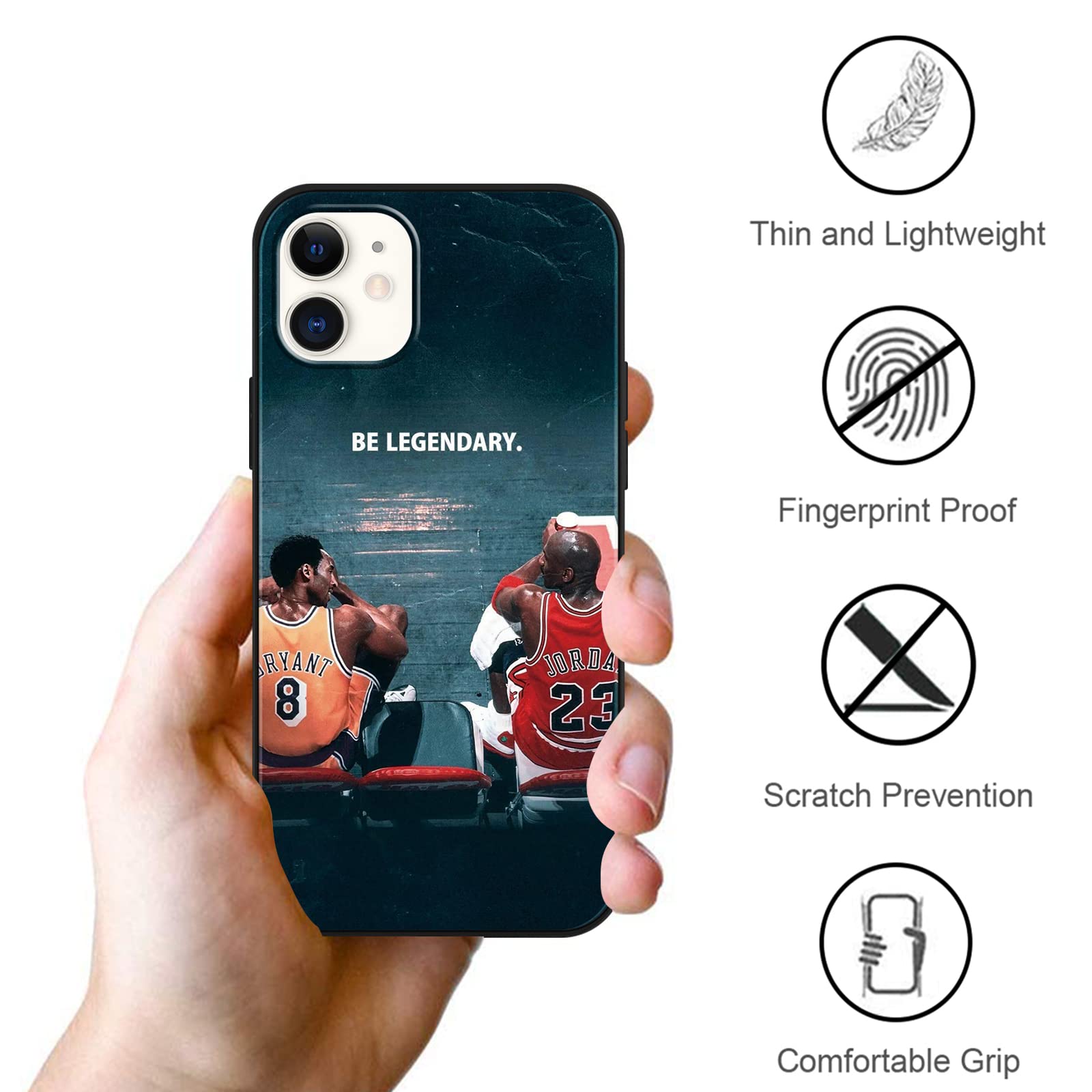 2 Packs] JuL Coque Pour IPhone 12/12 Pro 6,1" Étui, Rappeur Star Cool