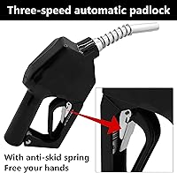 Vista 7 de 11A Negro 3/4 "NPT Boquilla de combustible automática Boquilla de apagado automático Boquilla de bomba de gas Boquilla de flujo máximo 16 GPM con 3