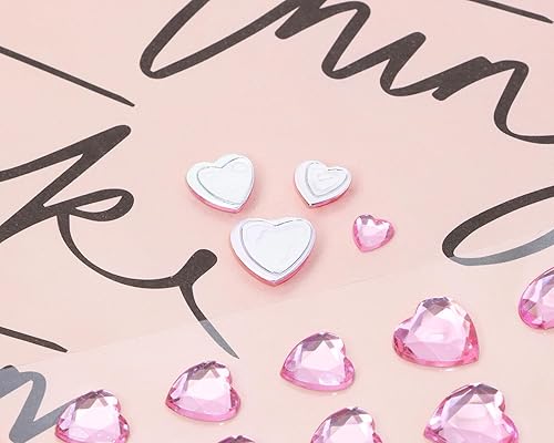 Vista 23 de Shapenty 4 tamaños de diamantes de imitación acrílicos de corazón de 0.236 pulgadas, 0.315 pulgadas, 0.472 pulgadas, 0.472 pulgadas, 0.472 pulgadas