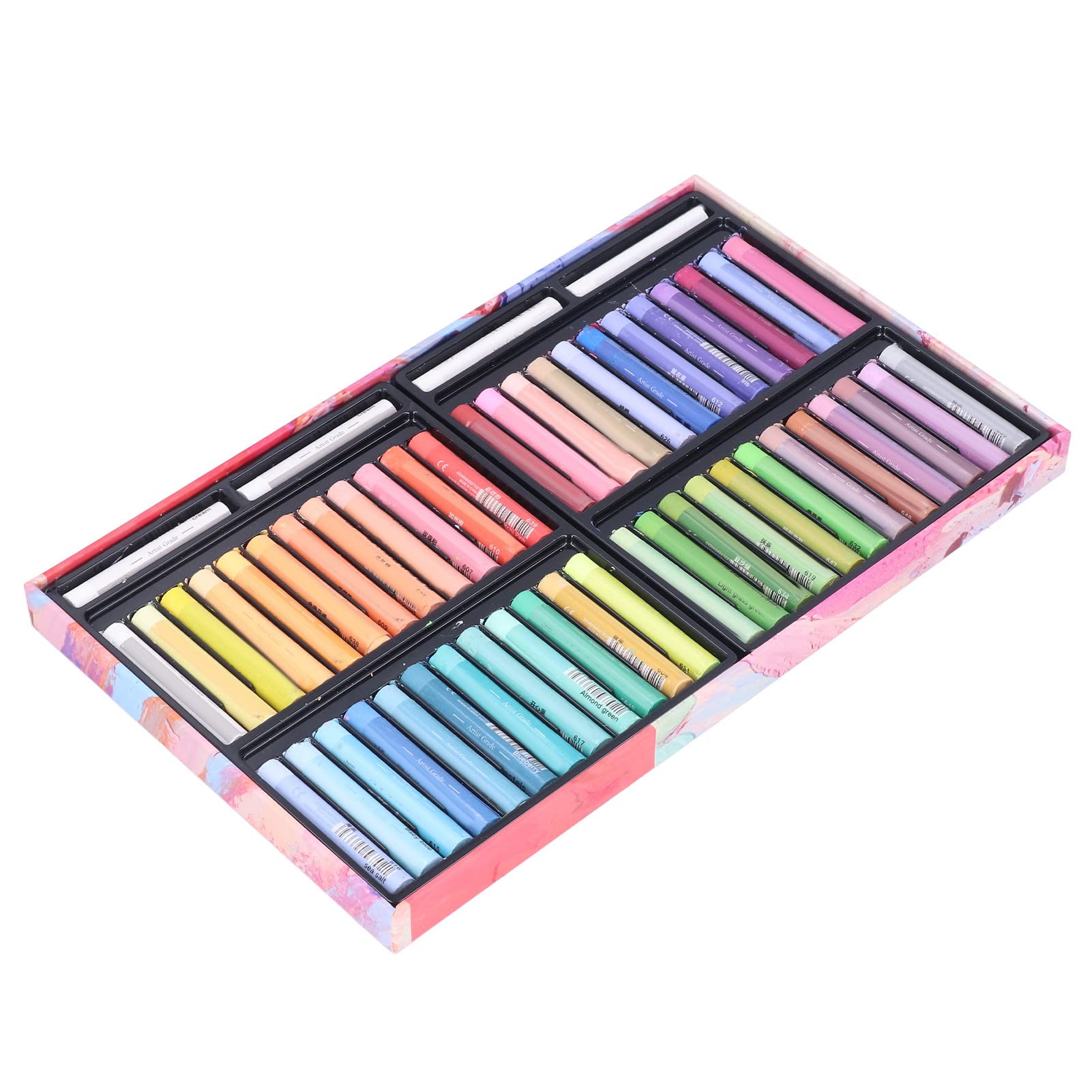 Ensemble de Pastels à L'huile 52 Couleurs, Texture Unique Vibrante pour la Peinture et la Coloration, Fournitures D'art pour les âges (8948MK)
