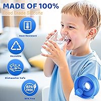 Vista 6 de Myvision Reusable 3-5 Gallon Water Jug Caps, Secure Cap for Water Dispenser,No Spill Silicone Replacement Cap,Suitable for bottle mouths with