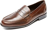 Rockport Men's Classic Lite Penny Loafers - Lightweight Leather Slip-Ons with truTECH Cushioning & Arch Support
