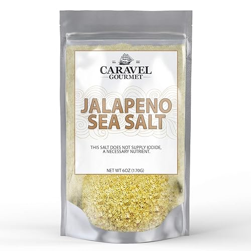 Gourmet Jalapeno - Bolsa de repuesto de sal marina de 6 onzas sal totalmente natural con pimienta jalapeño real Kosher sin gluten sin MSG sin OMG disponible en Yaxa Colombia