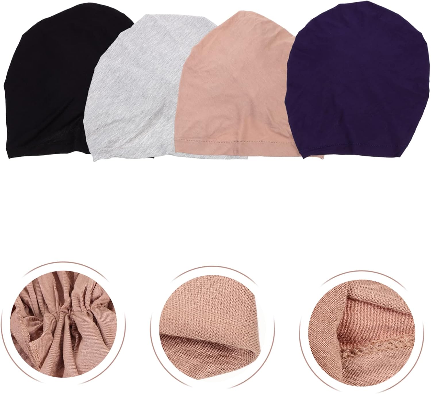 LIOOBO 4pcs Ethnic Scarf Headwear Turban Hat Sleep Bonnet Women Fashion Headband Decorative