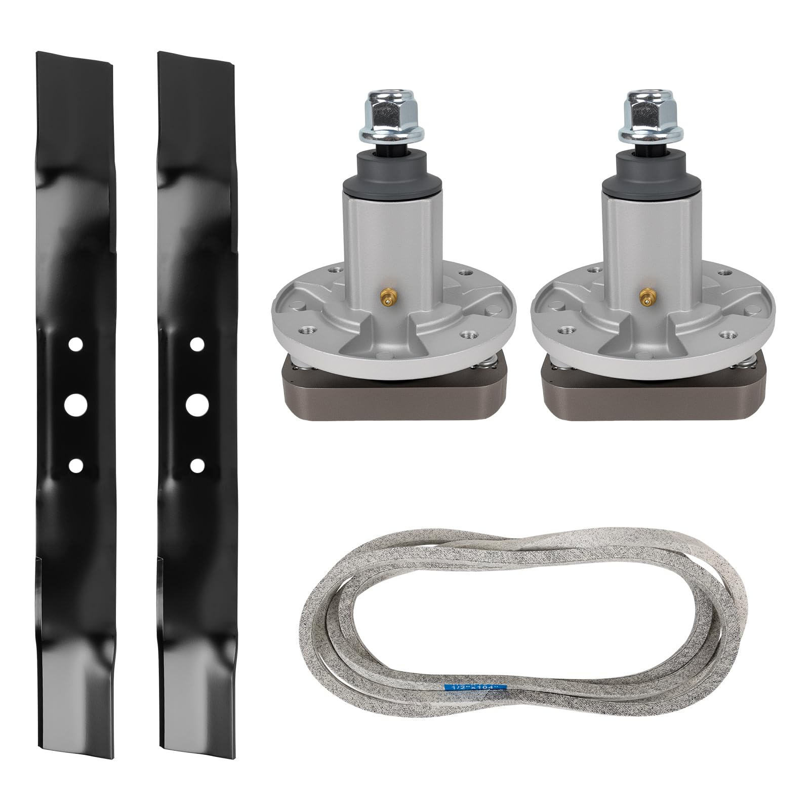 Kit di ricostruzione per tosaerba John Dee re Sa BRE Scot ts, (2) mandrino GY20050, (2) lama per tosaerba GX20433, (1) cinghia GX20433, compatibile con L100 L110 L118 L111 L108 L105 L107 L1742
