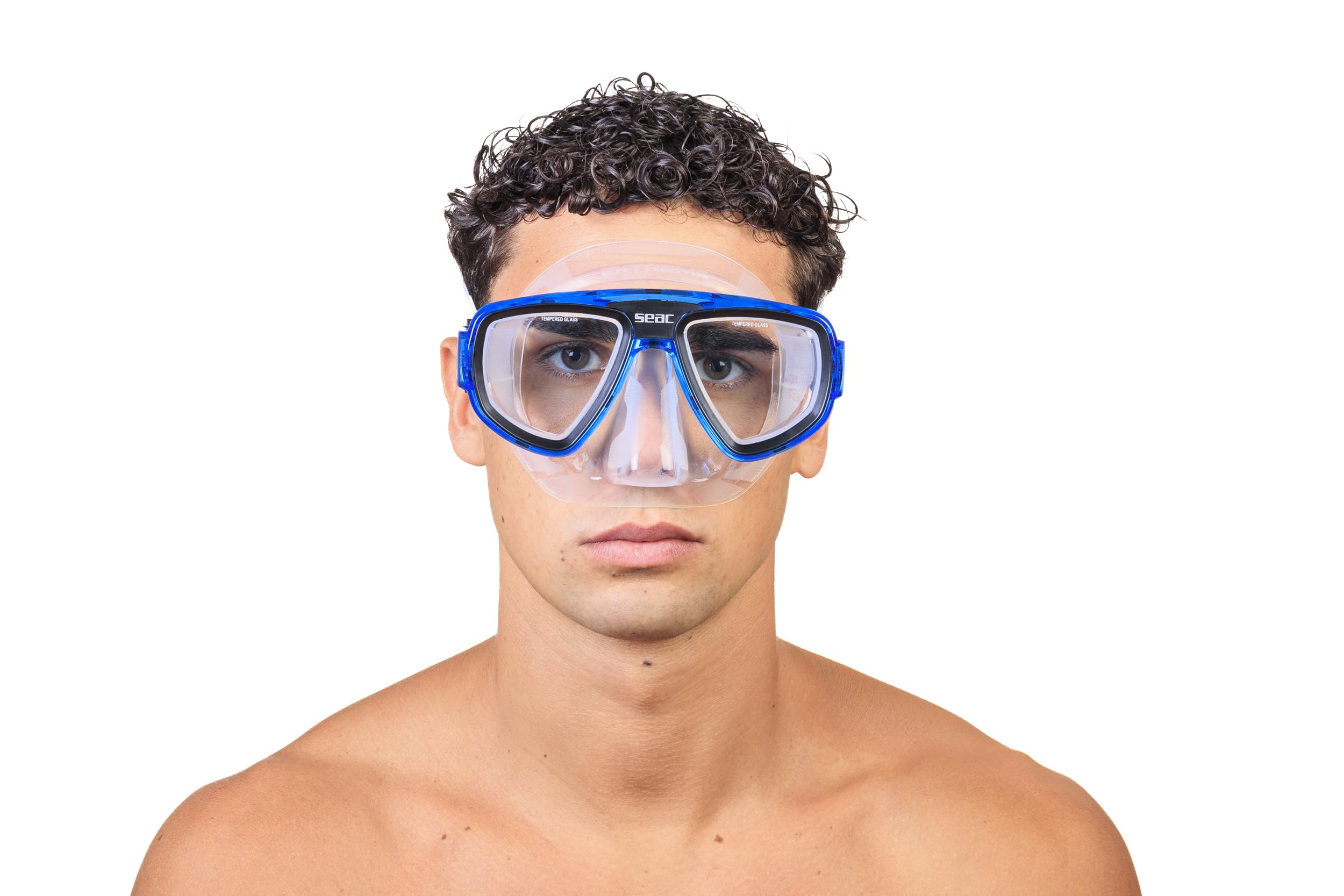SEAC Set bis Extreme Dry - Set de Silicona para Buceo y Snorkel con Máscara y Snorkel con Sistema Dry Top y Válvula de Purga Unisex Adulto