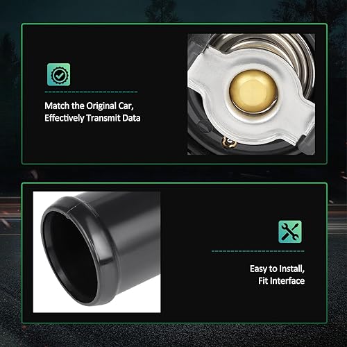 Miniatura 2 de SCITOO Carcasa de termostato para Jeep Cherokee 2014-2018 Termostato de refrigerante de motor Ensamblaje de vivienda Termostato para Car5184570AH,