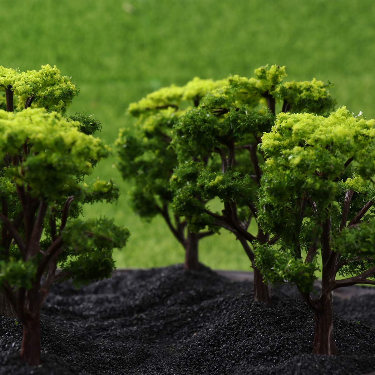 Albero Modello Paesaggio 1: 50 12 Pezzi Verde Plastico