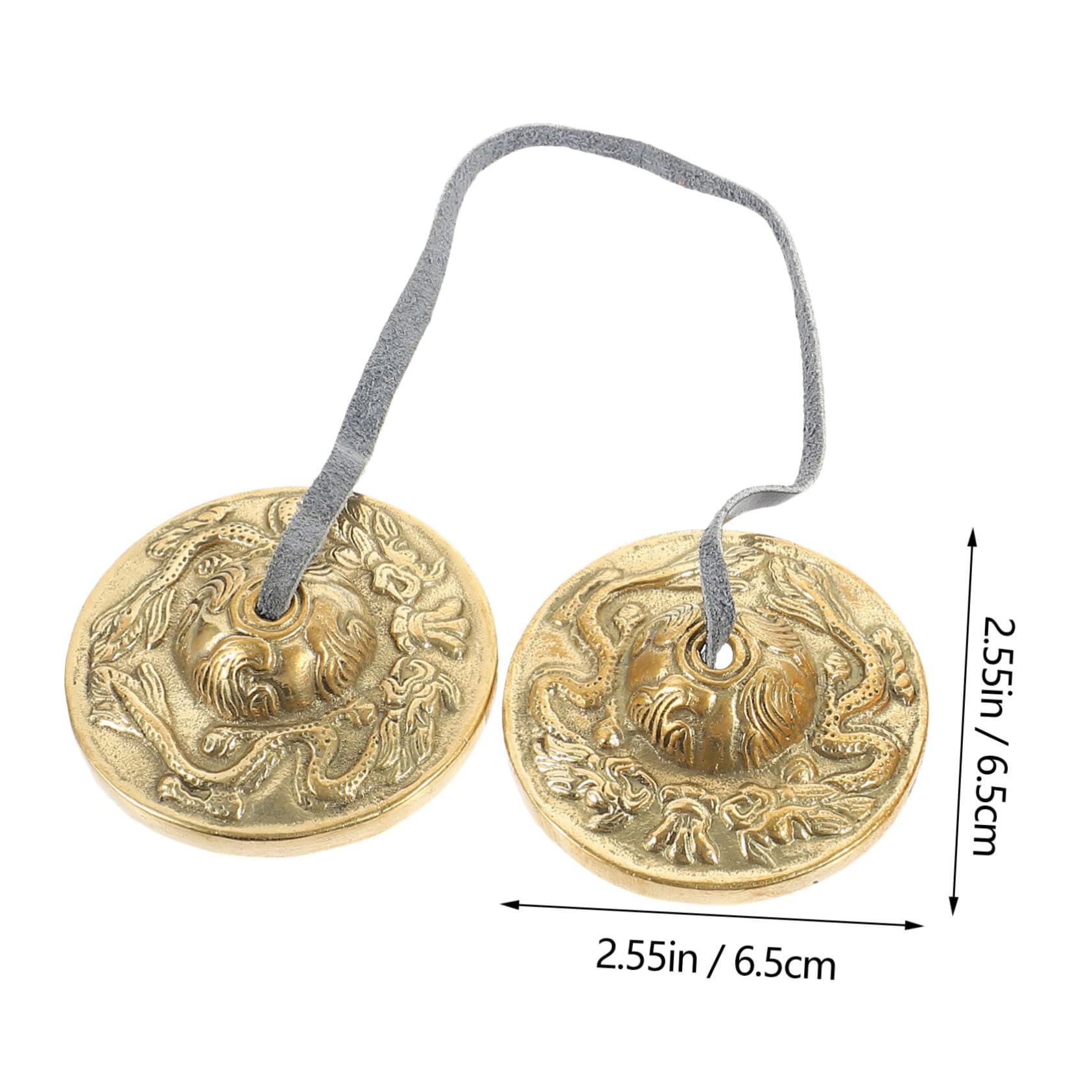 ULDIGI Practical Meditation Chime Brass Ringing Bell Perfect for Buddhist Ceremony Random Color