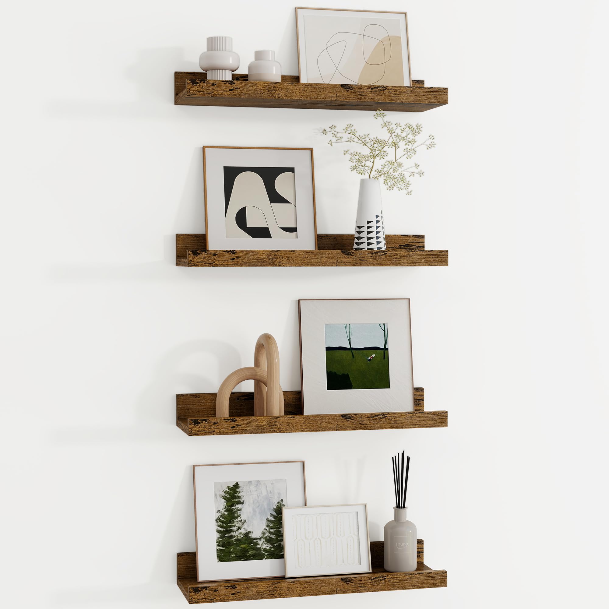 Feihorrm Wandregal, Schweberegal aus Holz, Wandboard für Bilderrahmen und Dekorationen