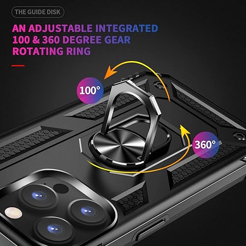 Miniatura 4 de ADDIT Funda para iPhone 14 Pro Max, funda protectora de grado militar para iPhone 14 Pro Max con anillo de soporte para coche para iPhone 14 Pro Max