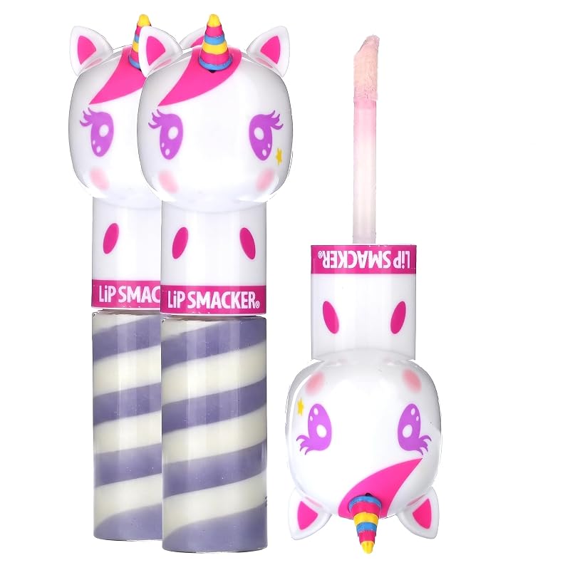 Bálsamo labial Lip Smacker Lippy Pals Swirls Unicorn Frosting, Pacote com 2