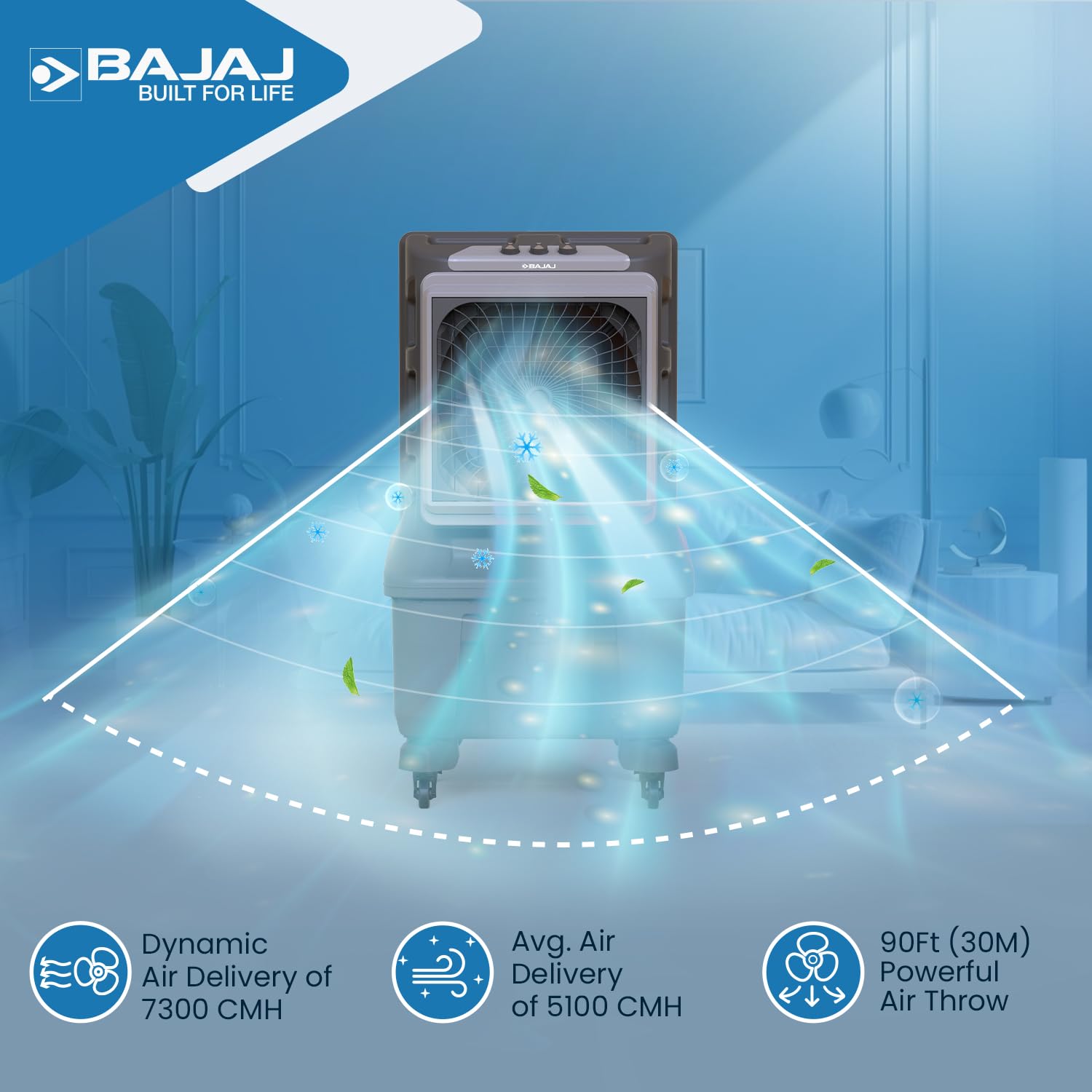 New Year Sale Bajaj Xforce 100L Semi-Commercial Desert Air Cooler For Home