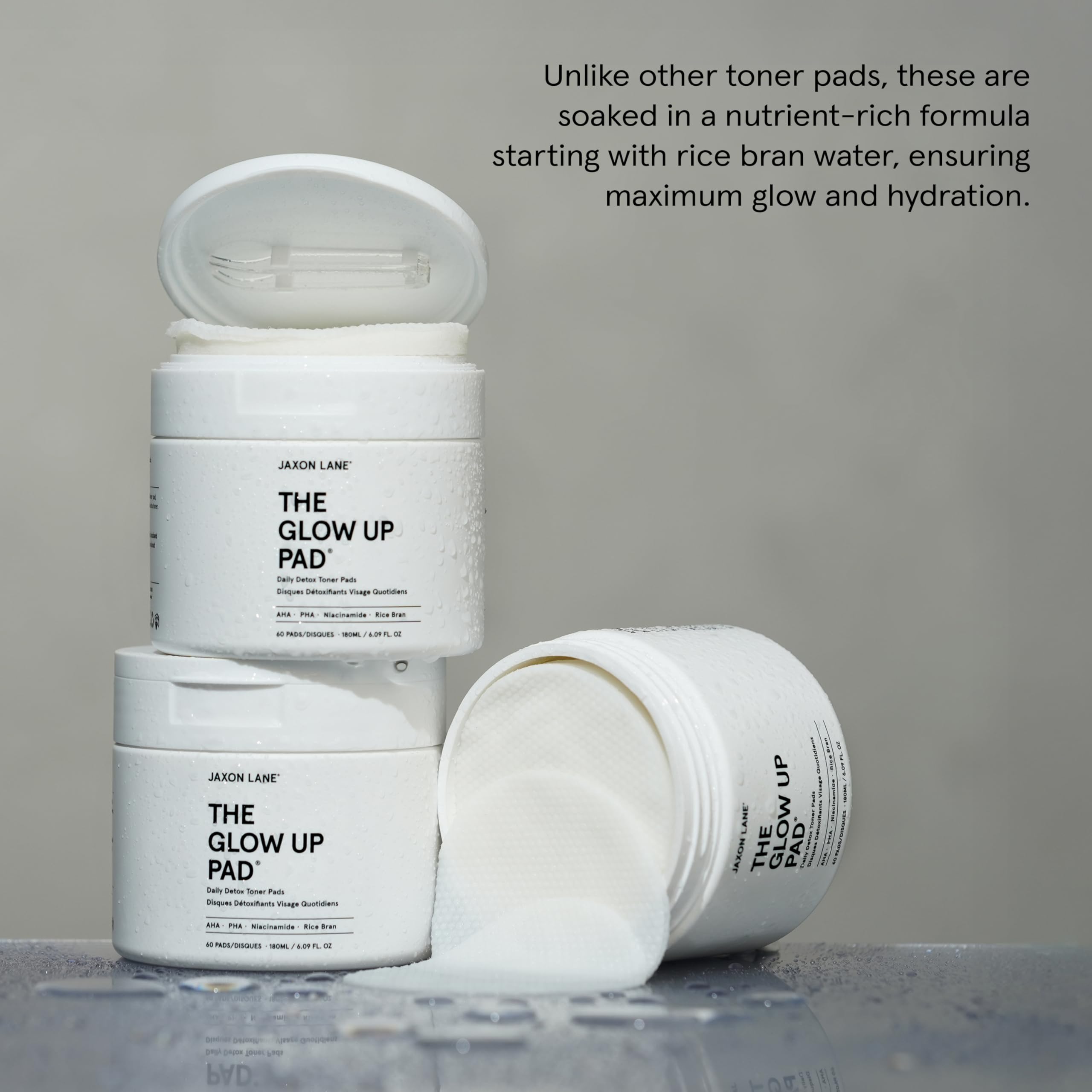 Rice Toner Pads Korean Skin Care Daily Exfoliating Pads for Face: THE GLOW UP Centella AHA PHA Niacinamide Brightening Toner for Mens Skincare, Facial Cleansing, Acne Pores, Dark Spots & Skin Radiance