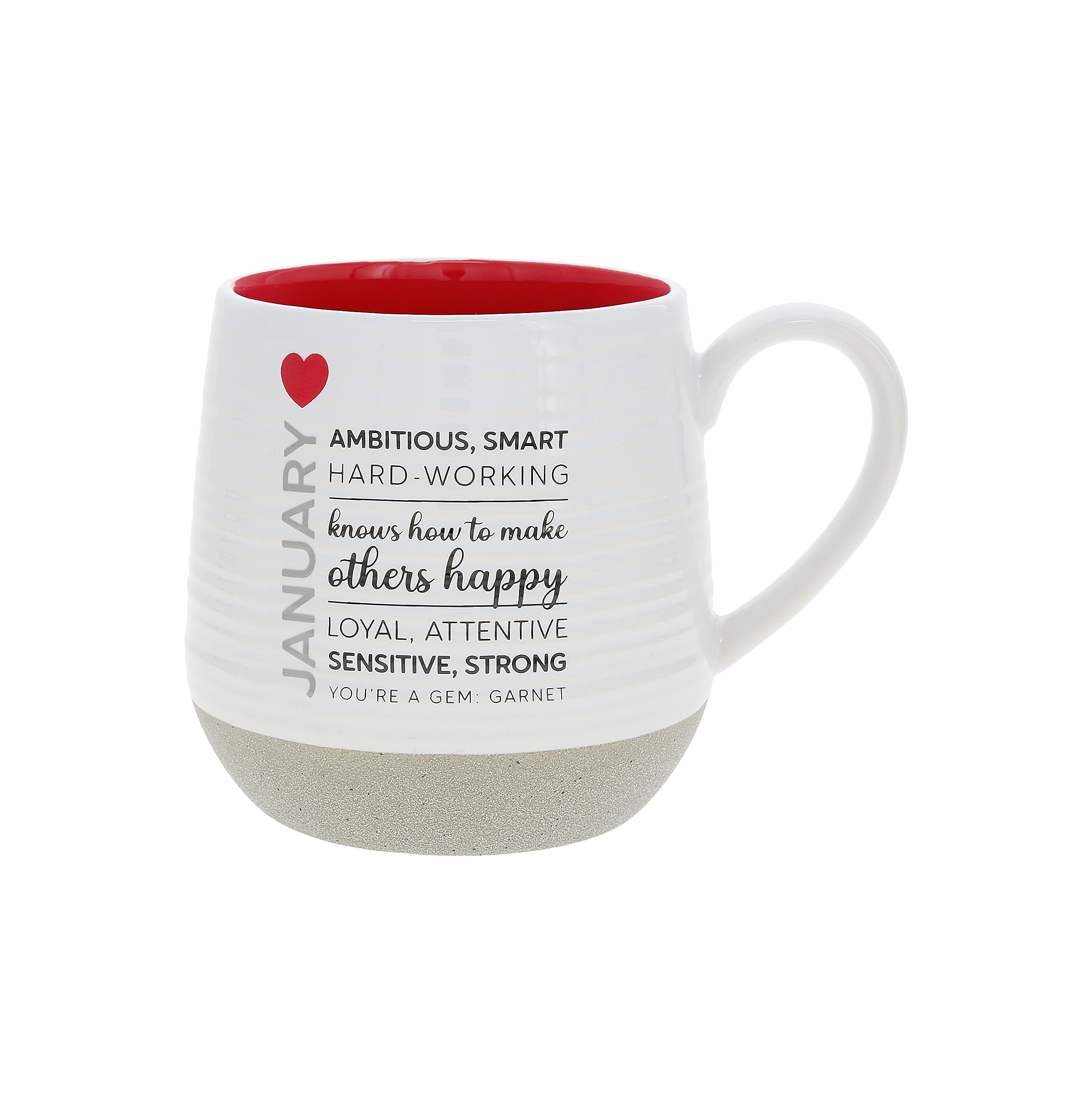 Pavilion Gift CompanyJanuary 17 oz. Mug, Astrology gifts, Stoneware Ceramic Coffee Mug with Astrological Sign, Red
