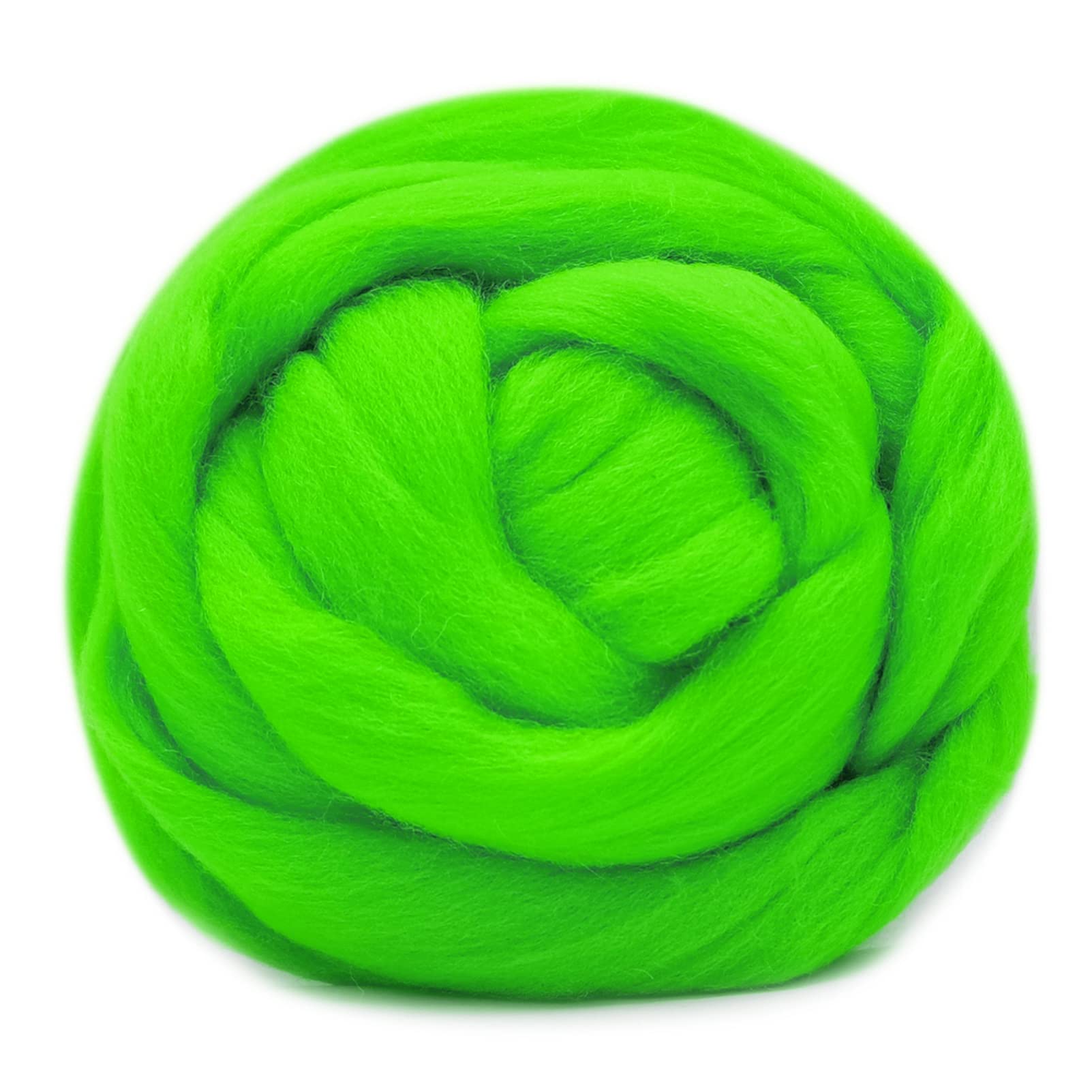 100G Green Felting Wool - 20 Color Options for Needle Felting Kit - 19 Microns Fast to Felt