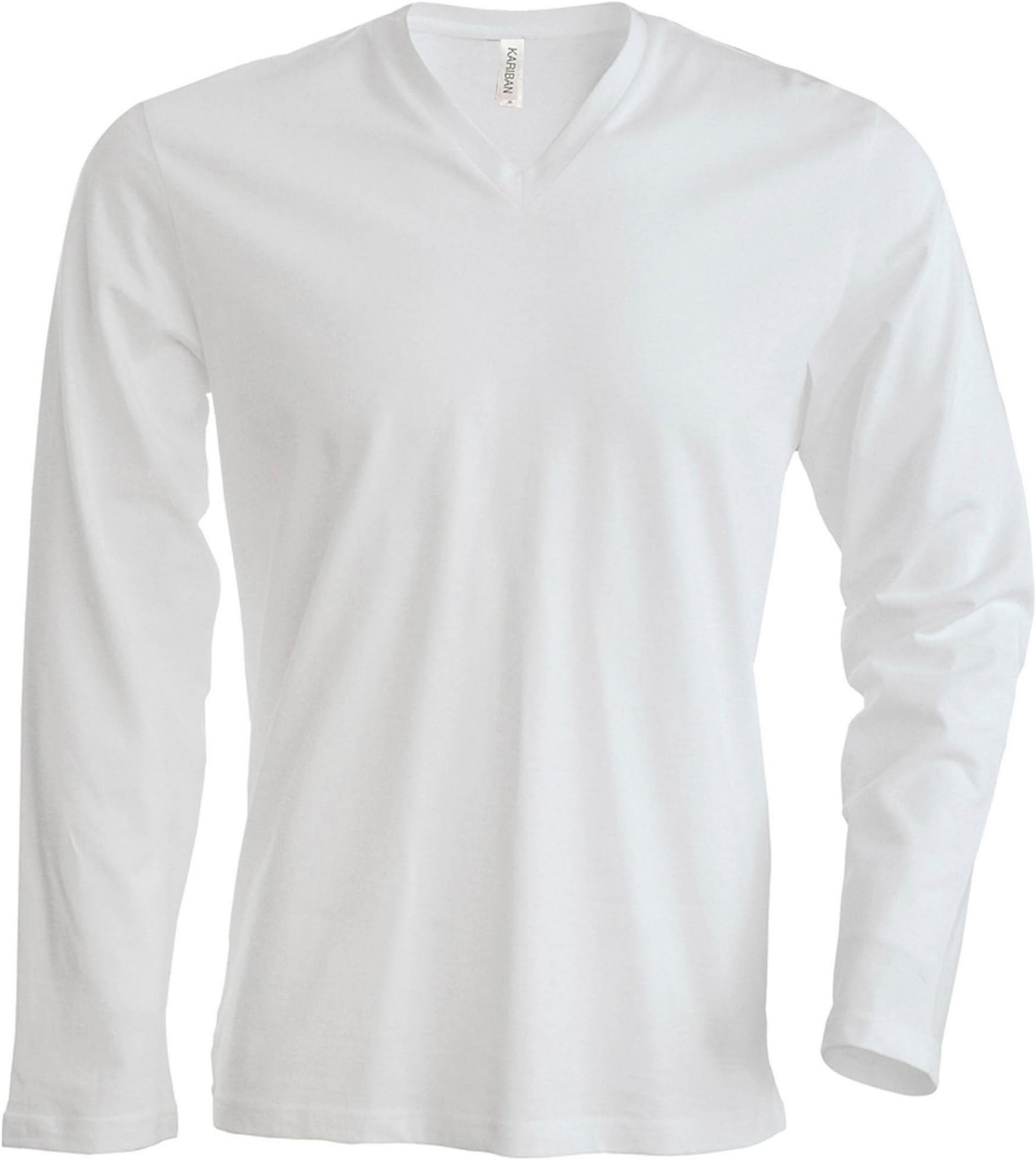 Mens Slim Fit Long Sleeve V Neck T-Shirt