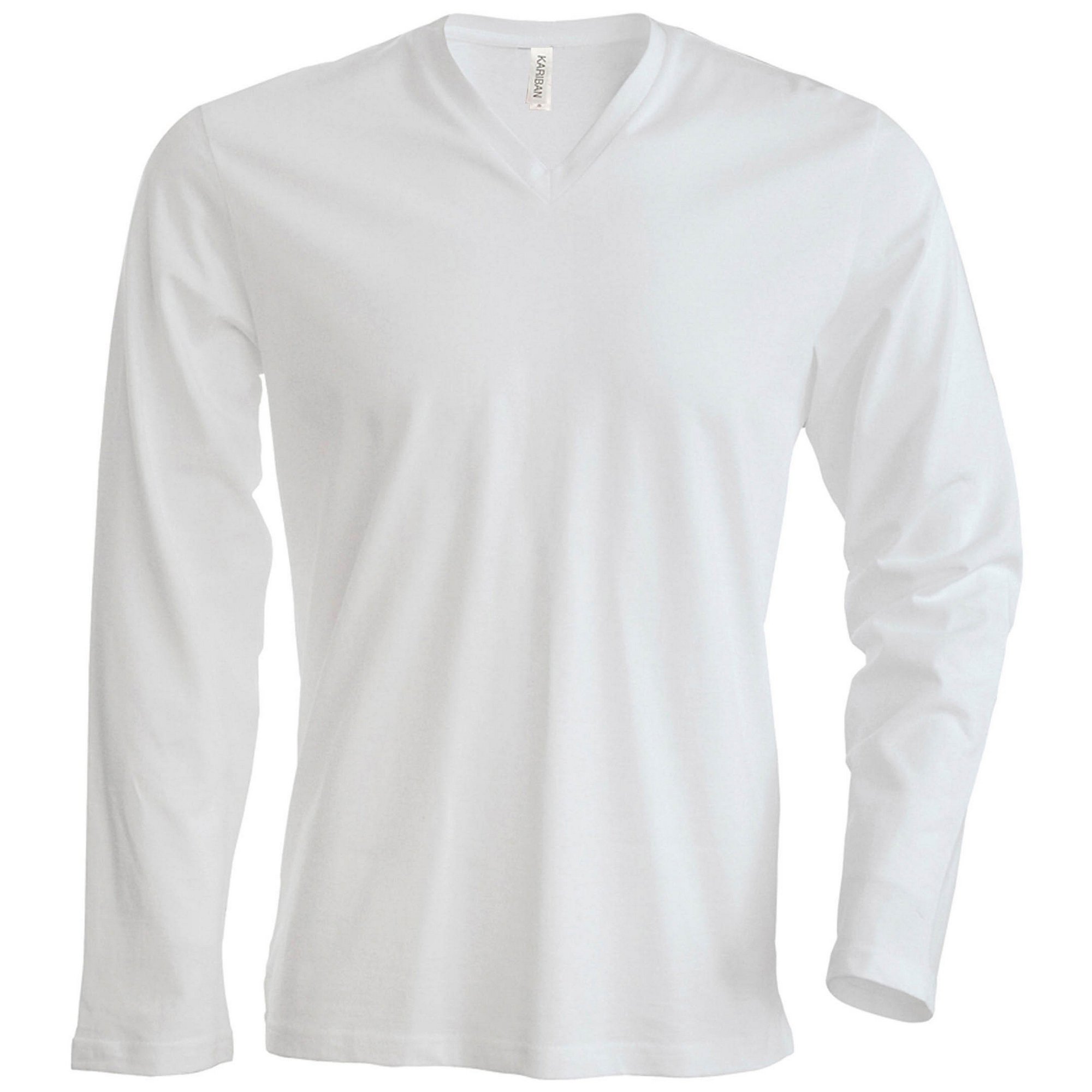 Mens Slim Fit Long Sleeve V Neck T-Shirt