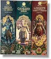 Kit 3 Incensos Vila Zen Deuses Hindus Prosperidade