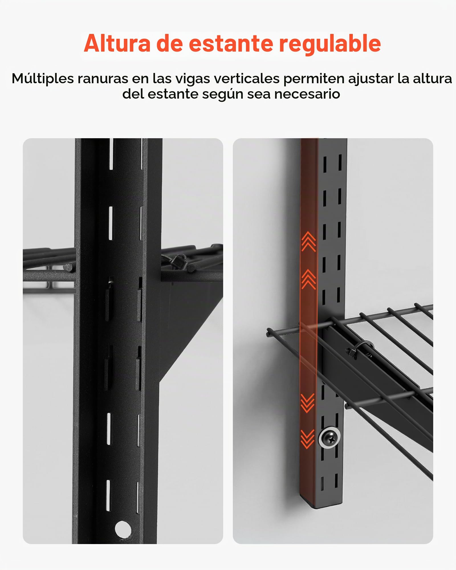 VEVOR Estantería de Pared de Acero Resistente 275 x 914 mm, Carga 68 kg por Estante, 204 kg en Total, Distancia Ajustable 40 cm, Juego de 3 Estanterías Flotantes para Lavandería Taller Cocina Garaje