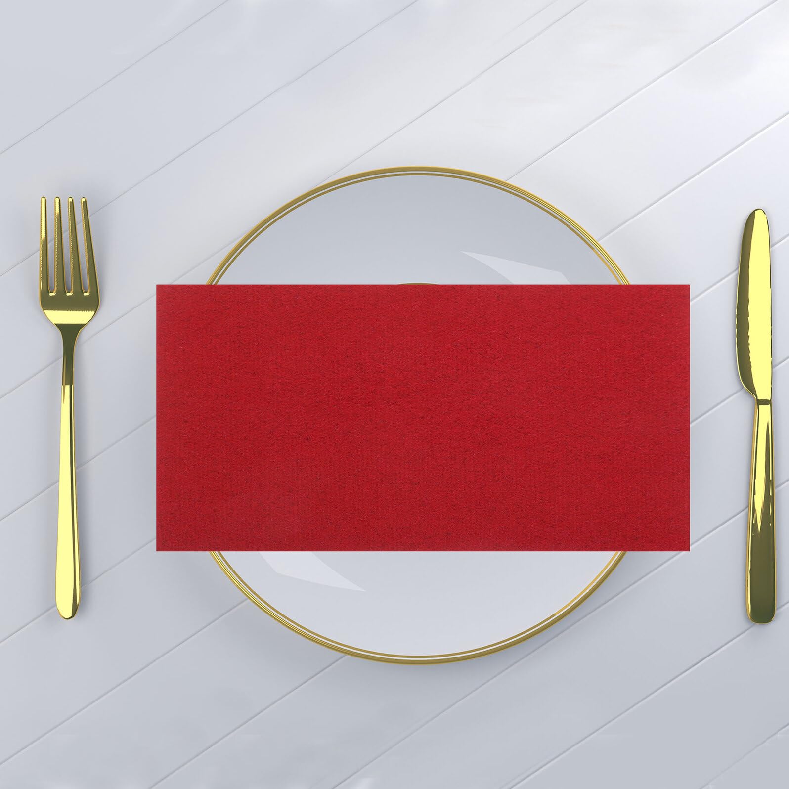 150 Servilletas de Papel Rojas para Fiesta de Vino y Cena, Ligeras y Cómodas, Tamaño 20x20 Cm para Eventos Obsequios