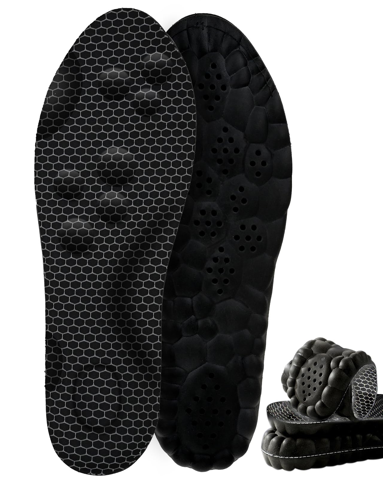 Plantar Fasciitis Feet Insoles,Cloud Insole for Men & Women, Support Orthotics, Energizing Comfort Shoe Insert, Breathable & Sweat-Absorbent, Arch Support Insole (M [US M: 8-8.5/W: 9-10])