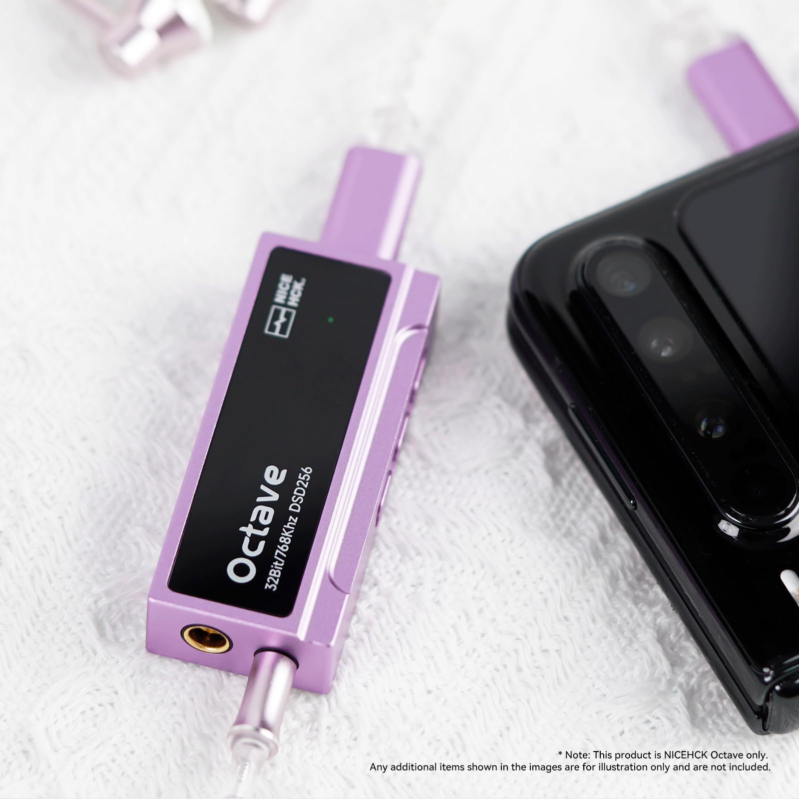 NICEHCK Octave ES9039Q2M, amplificatore DAC portatile, decoder audio HiFi e amplificatore per cuffie portatile per IEM, adattatore audio per telefono USB per Android/iOS/PC, volume a 100 passaggi