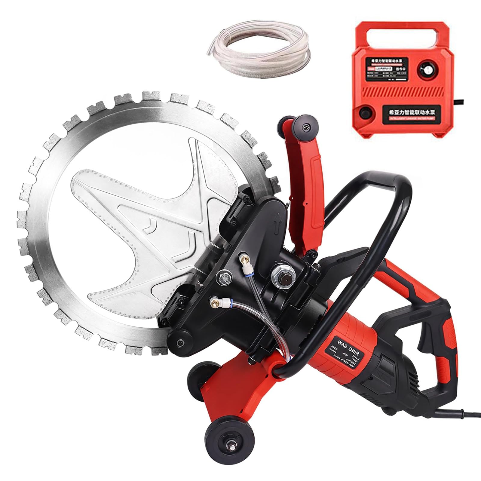 Electric Concrete Ring Saw, 16-Inch Professional Cutter Machine with Water Pump,3000 RPM for Granite and Reinforced Concrete
