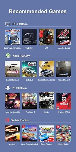 Miniatura 4 de PXN V9 Gaming Racing Steering Wheel, 270900 Car Simulation, with 3-Pedals and Shifter Bundle Pedal, Paddle Shifters Driving Wheel for PS4, Xbox