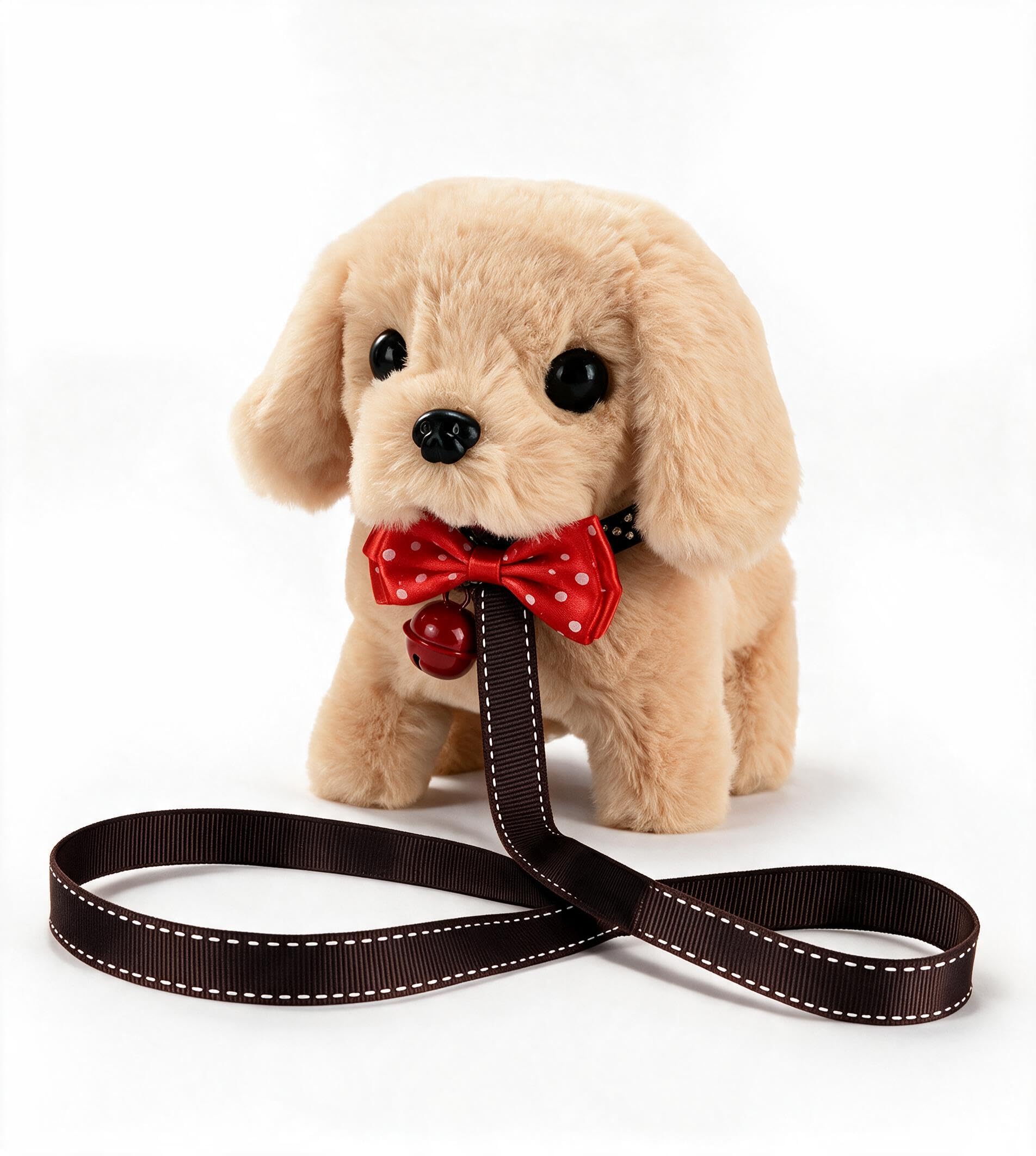 Mtbricey Walking Dog Toys for Kids Realistic Stuffed Khaki Robot Puppy