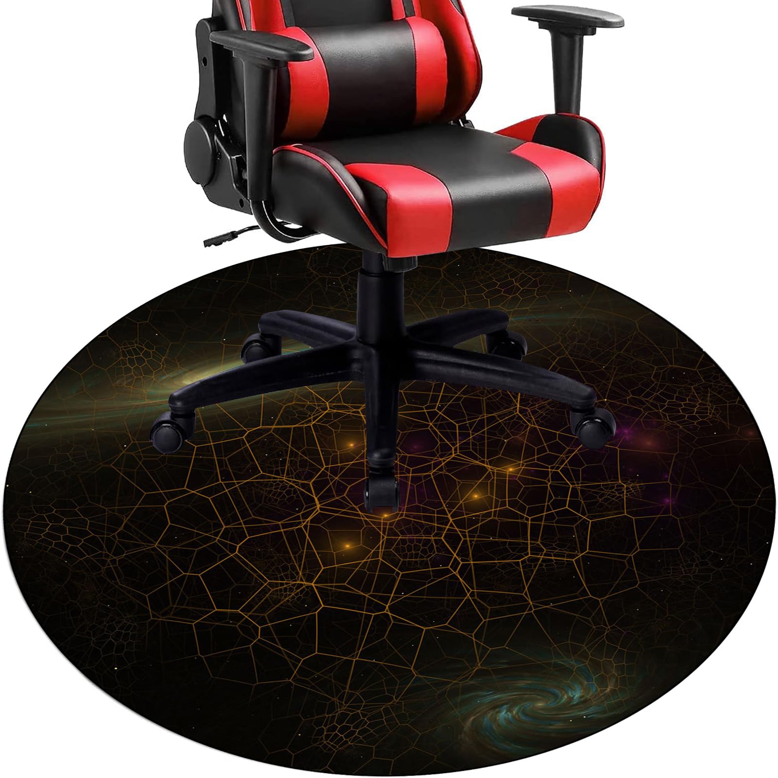 Tkuhknag Office Chair Mat for Hard Floor, Hard-Floor Chair Mats, Round Gaming Chair Mat, Desk Chair Mat, Carpet Chair Mats, Multi-Purpose Hard Floor Protector for Home and Office Non Slip 80 cm