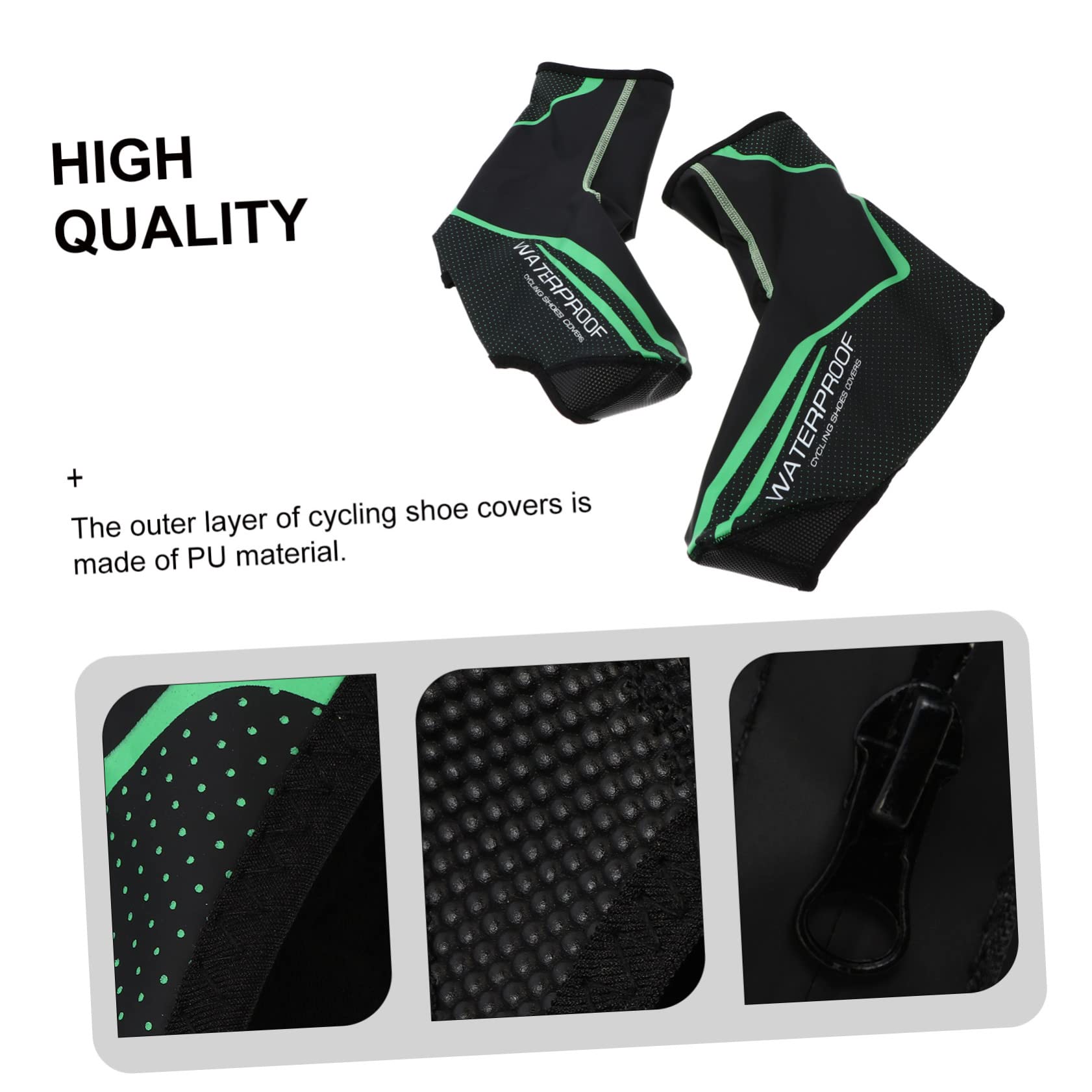 VANZACK Cubierta del Zapato Bicicletas estáticas cubrebotas a Prueba de Viento Chubasquero Bicicleta Protector de Zapatillas Cubrezapatillas térmicas cálidas chanclos de Montar PU