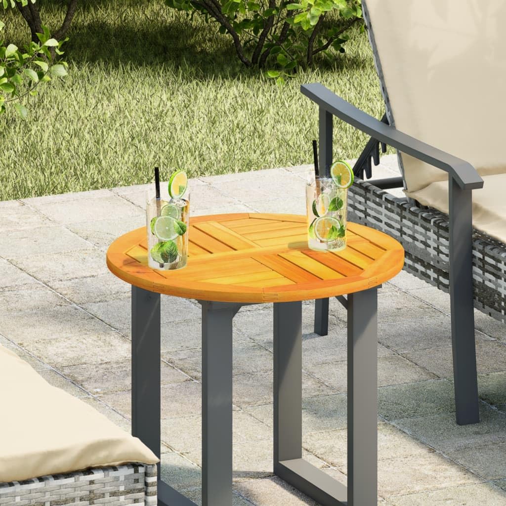 vidaXL Piano per Tavolo Ø50x2 cm Rotondo in Legno Massello di Acacia, Piano del Tavolo, Piano del Tavolo in Legno, Bordo di Ricambio