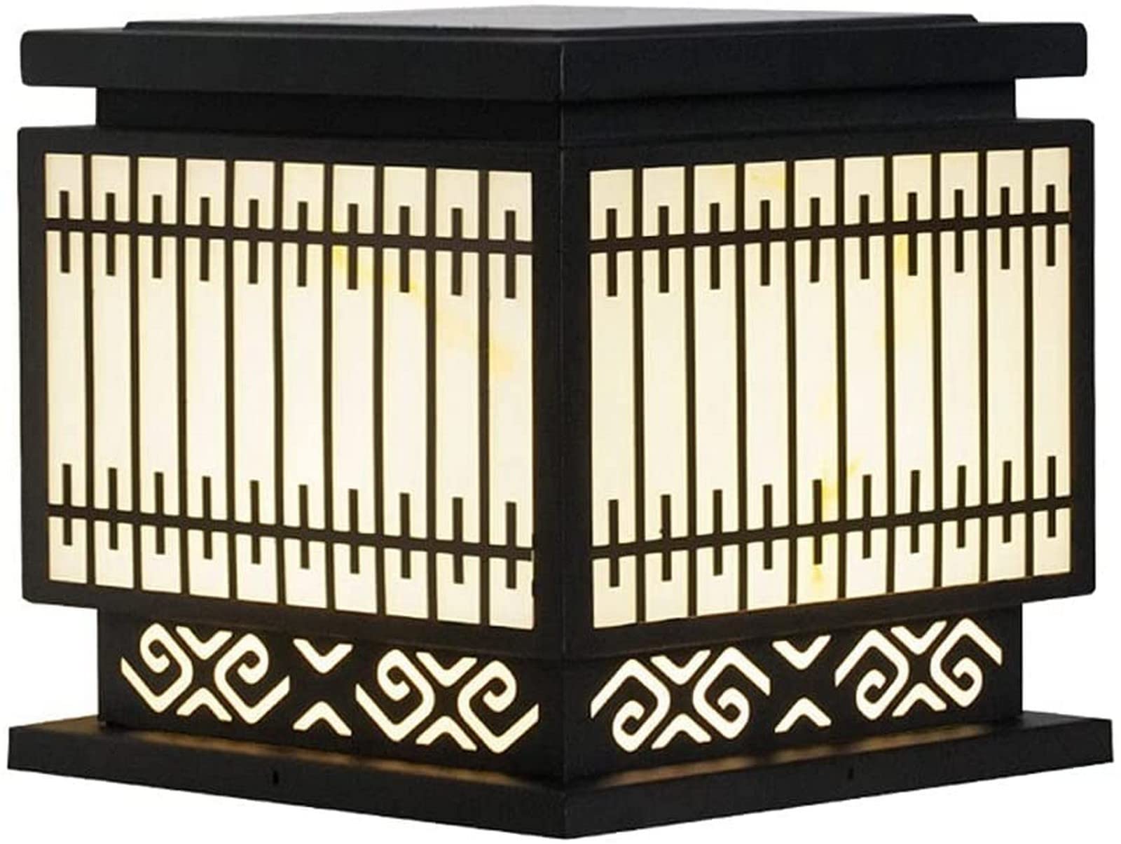 Lampa solarna LED do ogrodu, lampa filarowa, słoneczne oświetlenie zewnętrzne, dekoracja ogrodzenia, latarnia filarowa, lampa słupkowa na dziedziniec, park, korytarz, lampa d