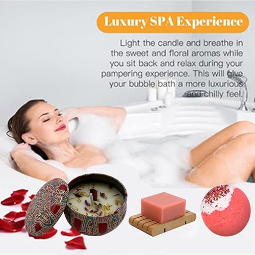 Miniatura 6 de Regalo de cumpleaños para mujeres, cesta de regalo de spa, caja sorpresa rosa para esposa, novia, mamá, mejor amiga que lo tiene todo, aniversario,