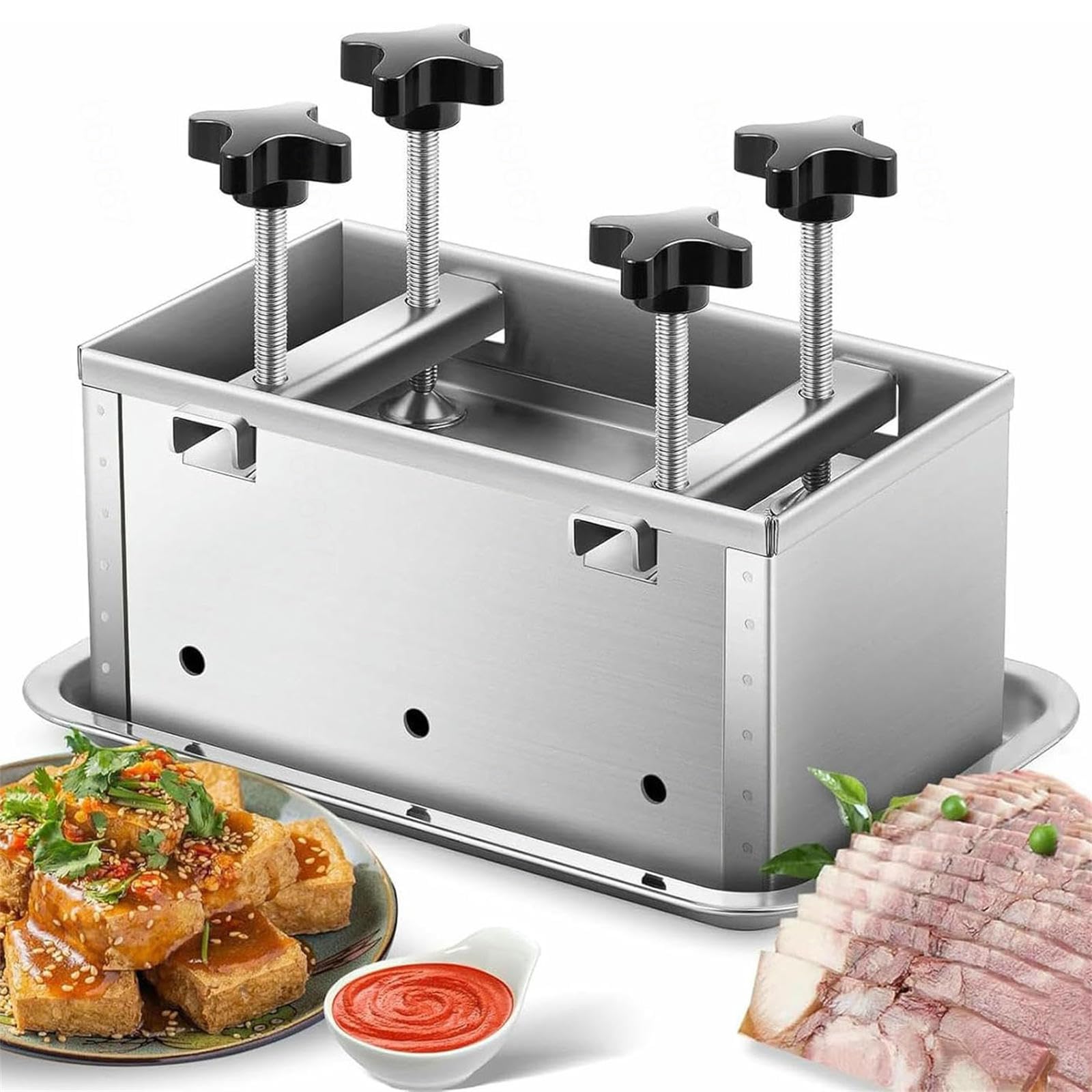 Molde para jamón casero de 3 kg con doble tornillo para embutidos