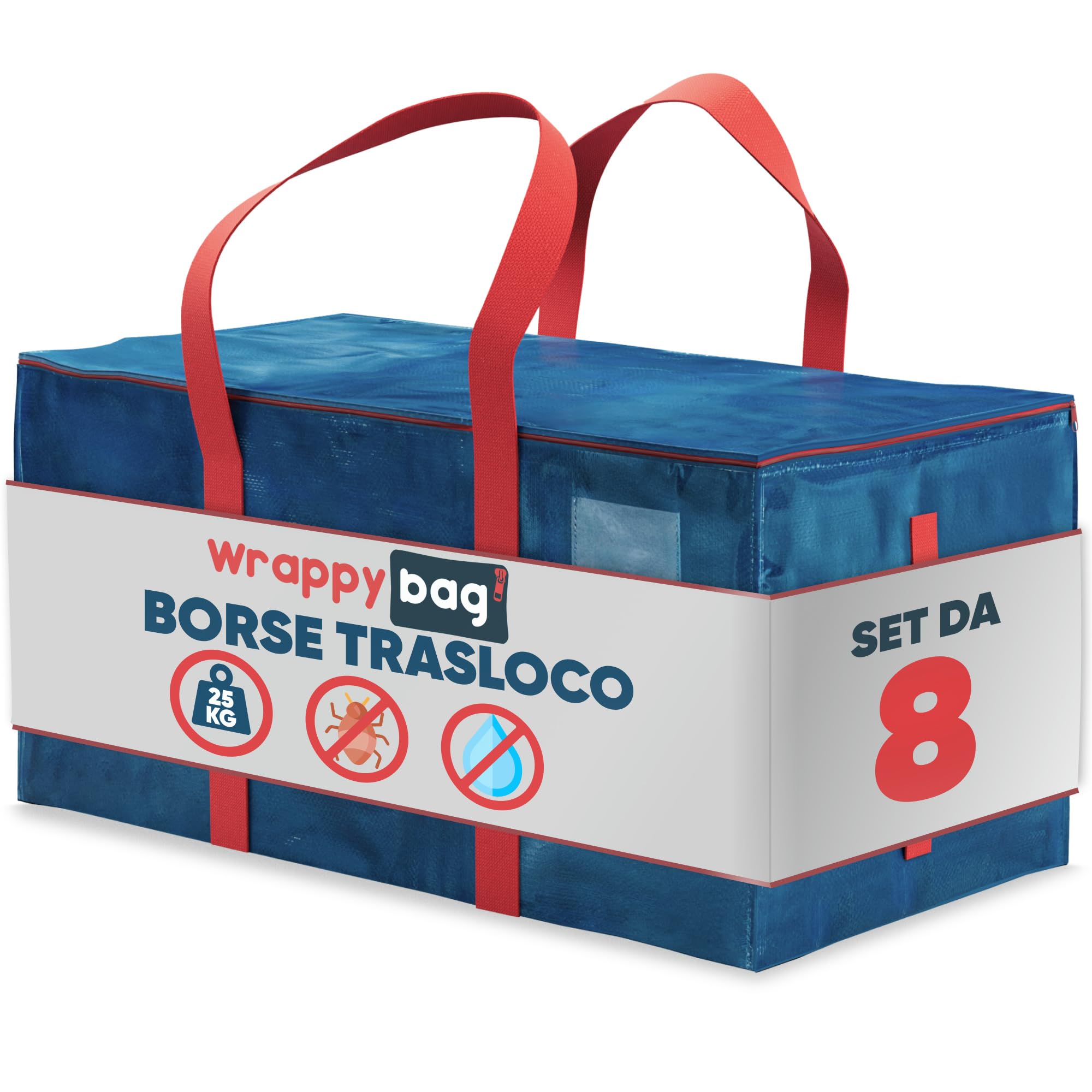 Wrappybag Borse Trasloco Resistenti - Borsone Grande XXL, Sacchi Trasloco