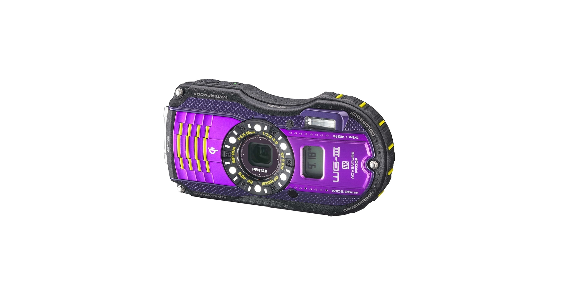 PENTAX 防水 コンパクトデジタルカメラ WG-3 GPS パープル Amazon.com : Pentax Optio WG-3 GPS purple 16 MP Waterproof